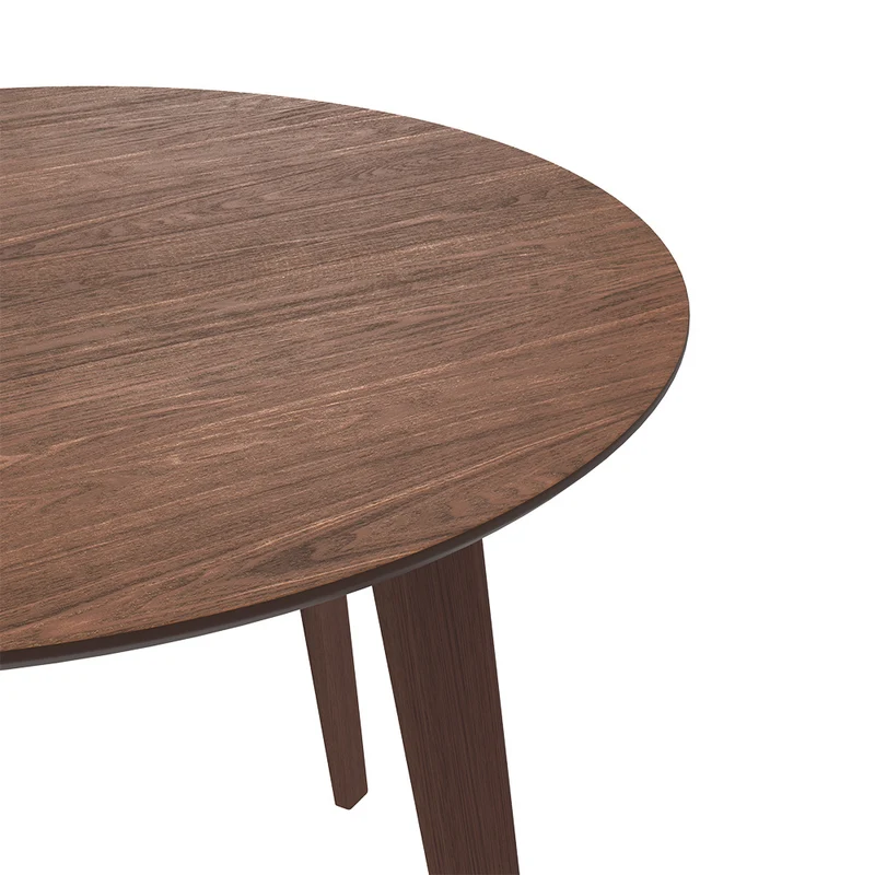 Table ronde Réno 4 personnes en bois foncé D100 cm