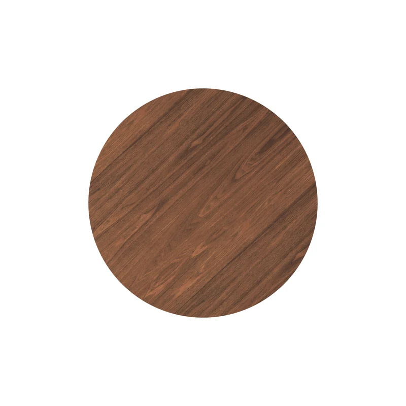 Table ronde Liwa 4 personnes en bois foncé D105 cm