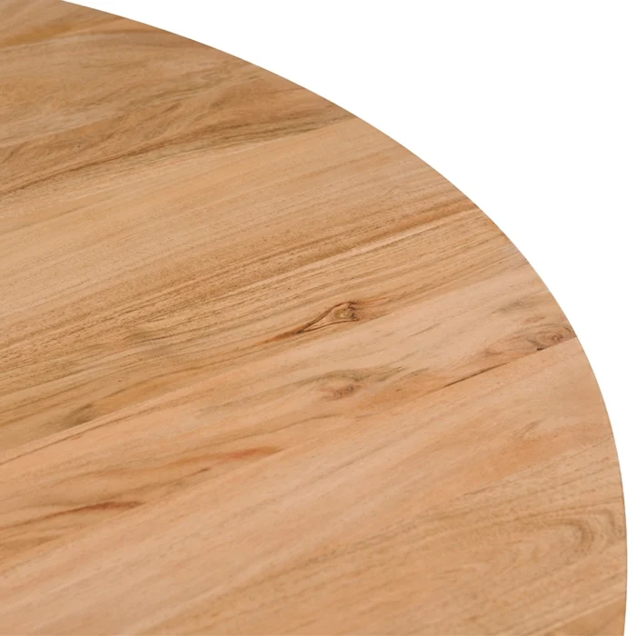 Table ronde Moorea 6 personnes en bois et métal 140 cm