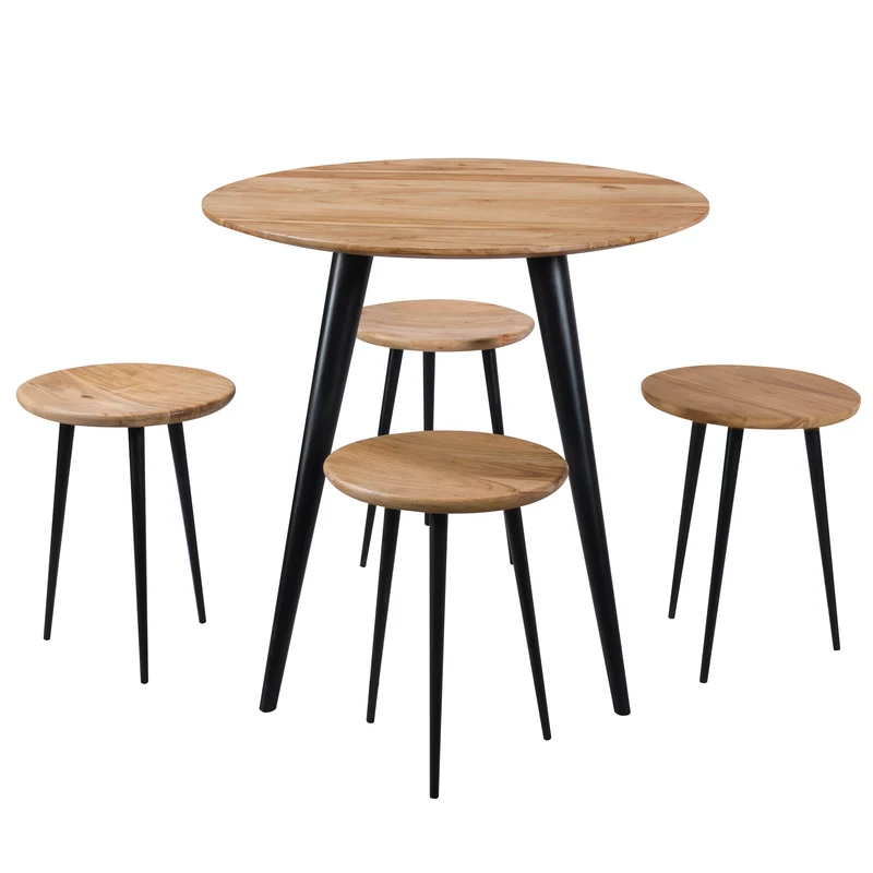 Table ronde Modasa 2 personnes en acacia D80 cm