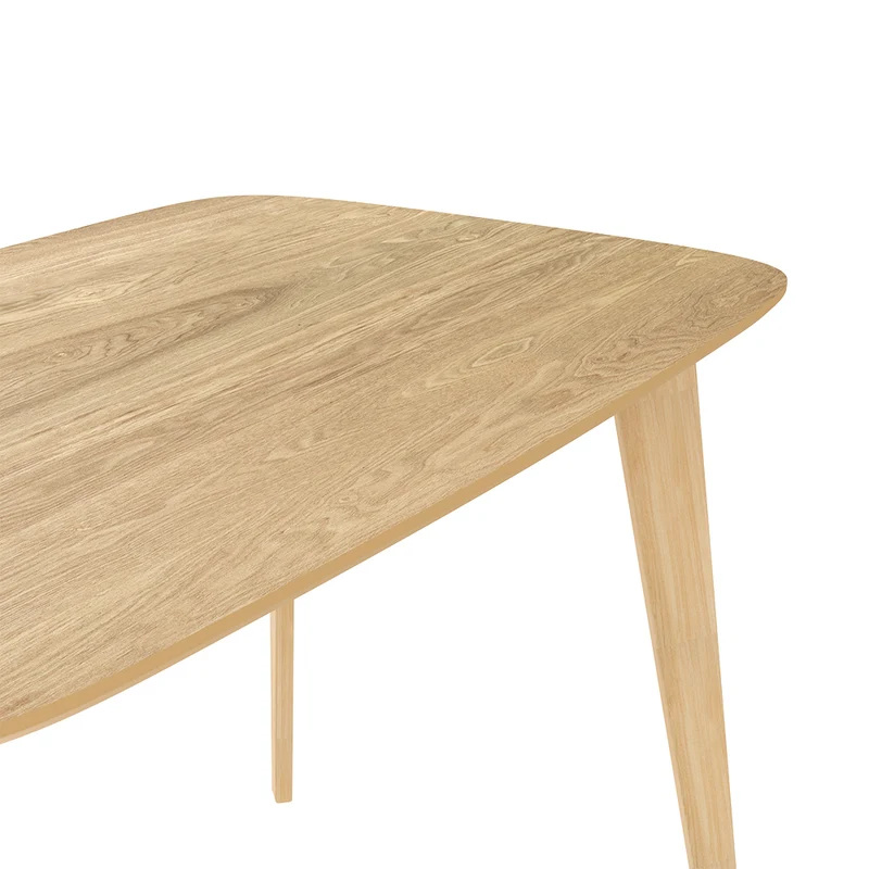 Table rectangulaire Oman 4 personnes en bois clair 120 cm