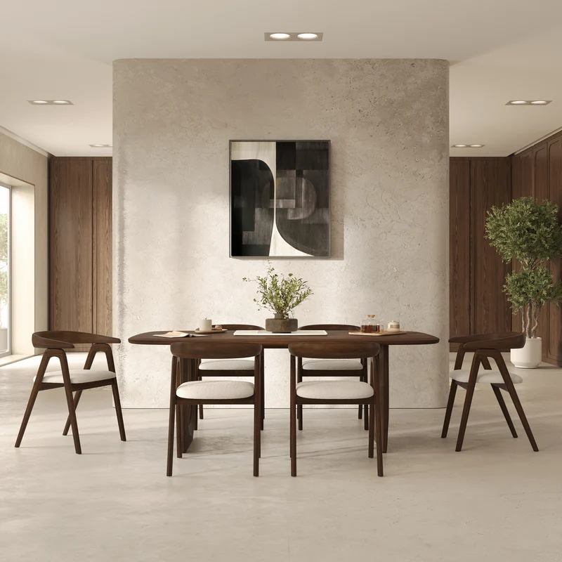 Table rectangulaire maya en bois de manguier 6 places