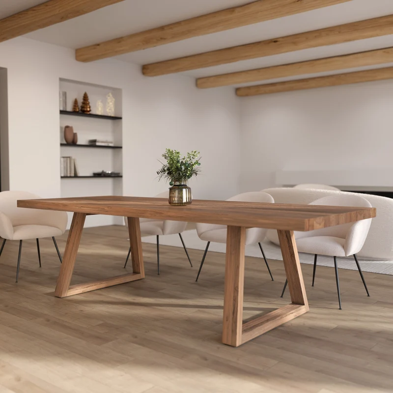 Table Marie 260 cm en bois de teck recyclé 10 personnes
