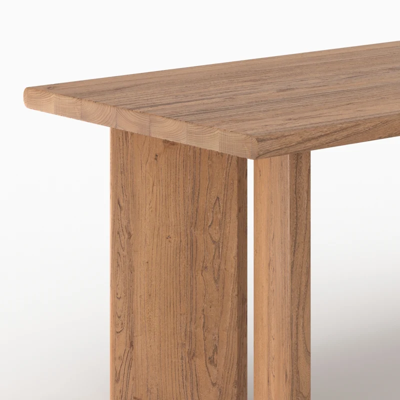Table rectangulaire Albane en bois d'orme 8 personnes