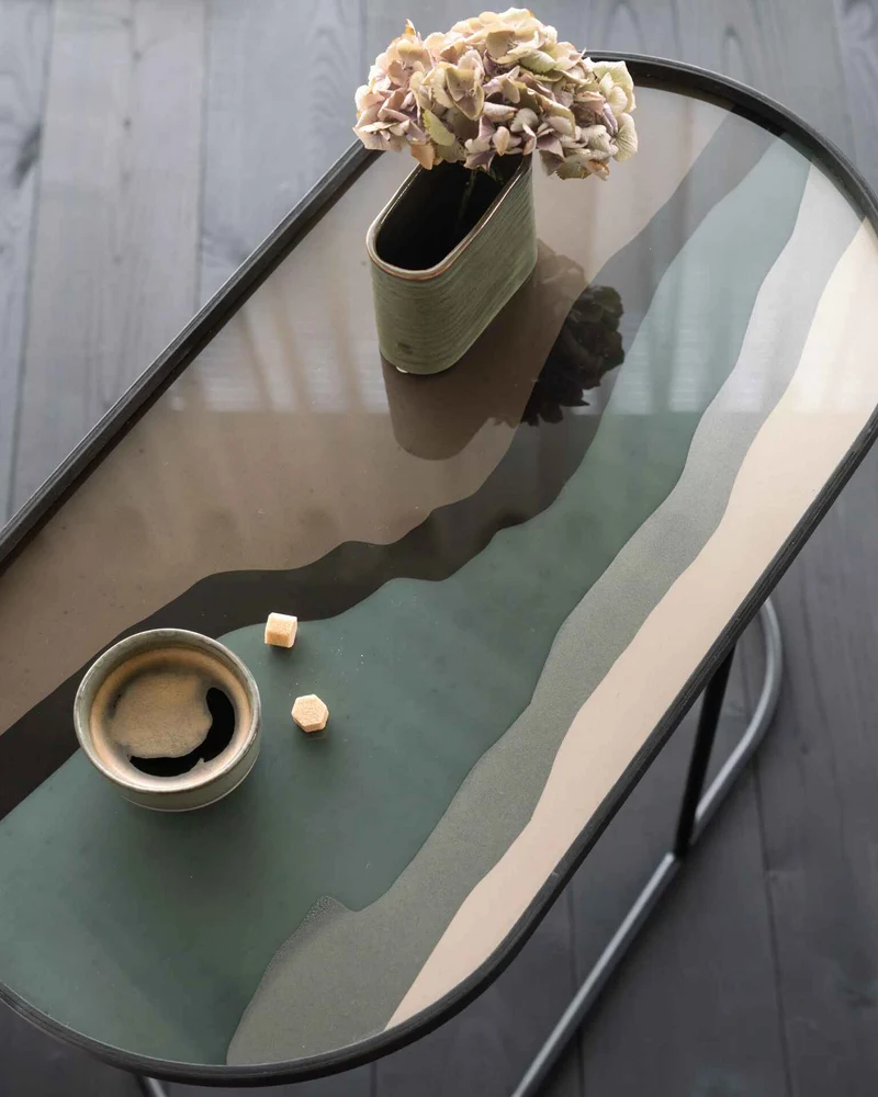 Ethnicraft Plateau en Verre Wabi Sabi - Oblong