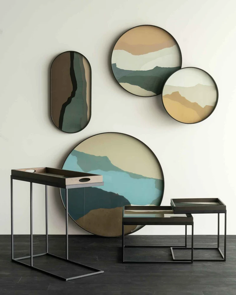 Ethnicraft Plateau en Verre Wabi Sabi – Rond Ø 48cm