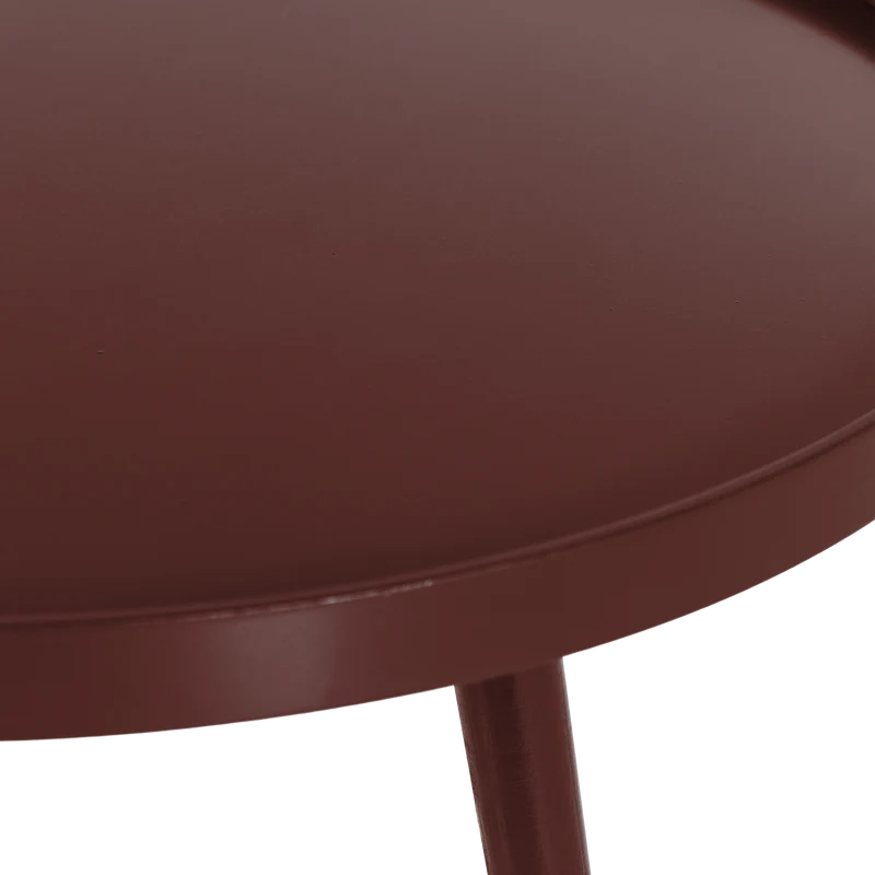 Mesa bijzettafel XL 39xø78 cm hout bordeauxrood