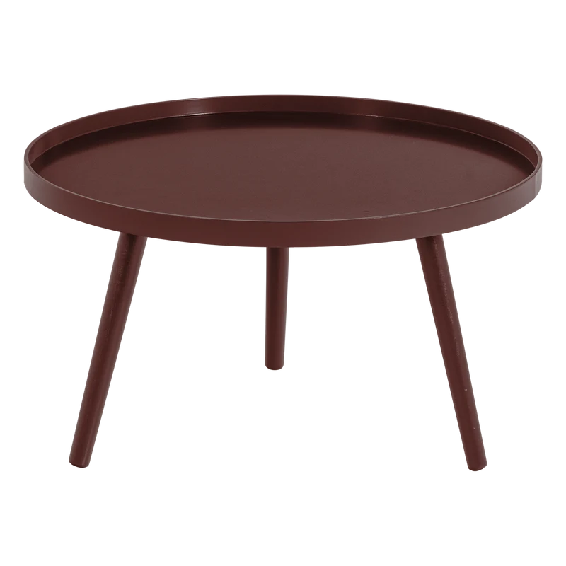 Mesa bijzettafel L 34xø60 cm hout bordeauxrood
