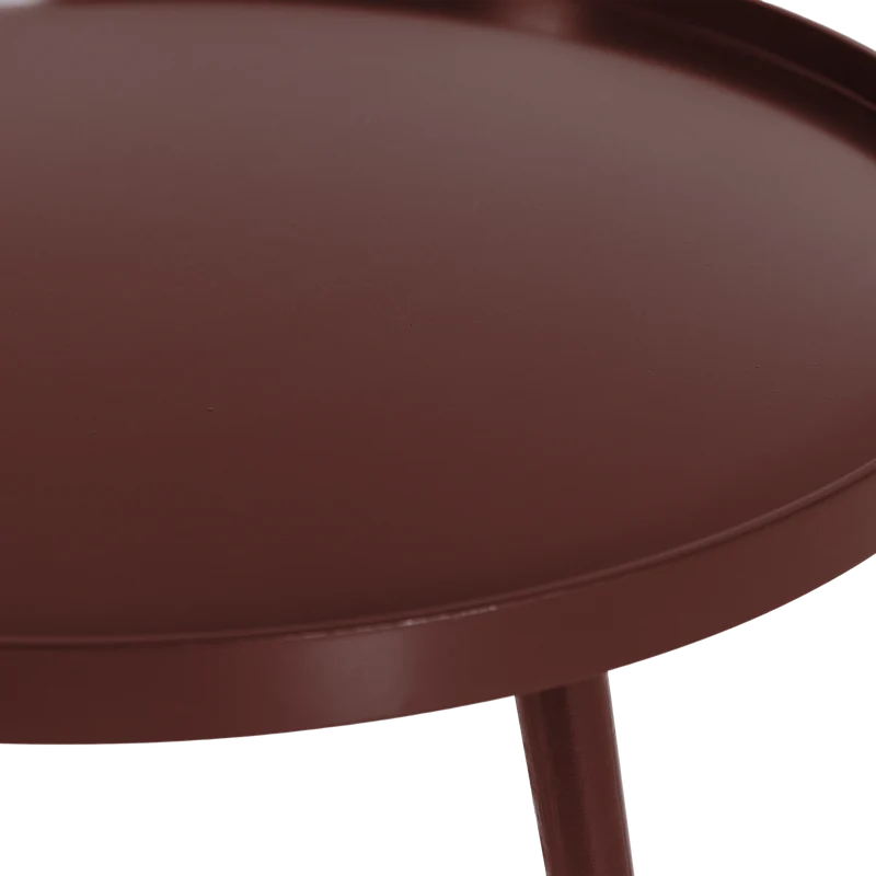 Mesa bijzettafel L 34xø60 cm hout bordeauxrood