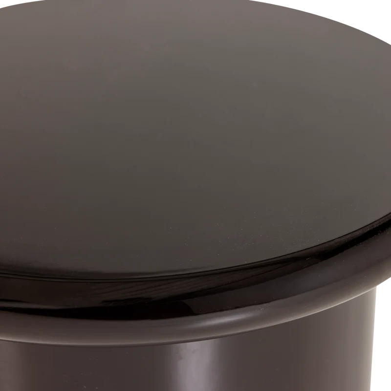 Mavon bijzettafel mdf hoogglans 45xø40 cm donkerbruin