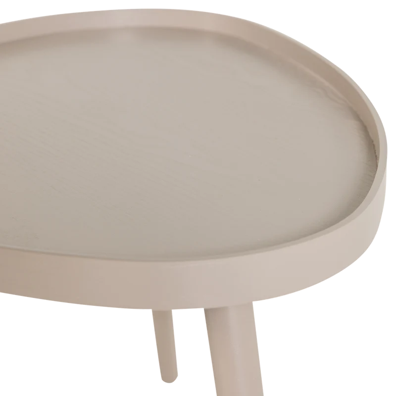 Mae bijzettafel organisch hout zand