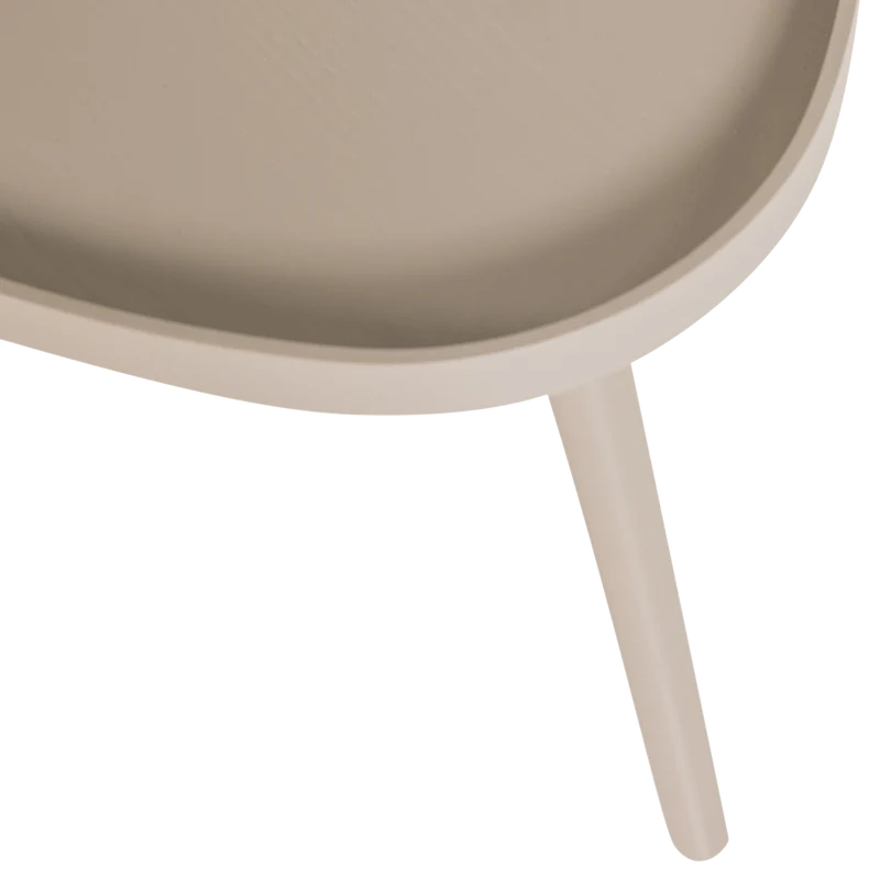 Mae bijzettafel organisch hout zand