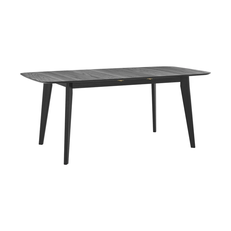 Table rectangulaire Oman 4/6 personnes extensible en bois noir 150/180 cm
