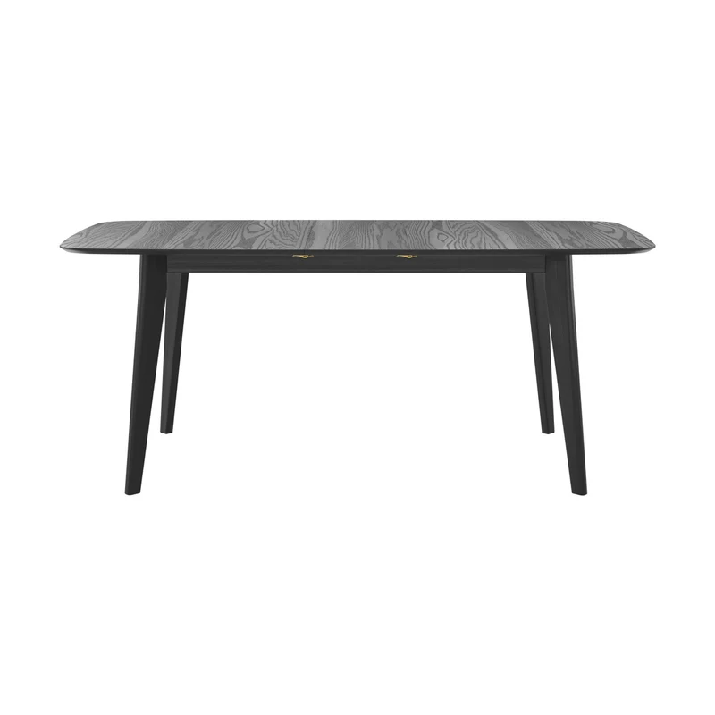 Table rectangulaire Oman 4/6 personnes extensible en bois noir 150/180 cm