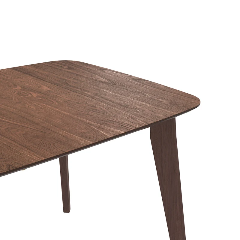 Table rectangulaire Oman 4/6 personnes extensible en bois foncé 150/180 cm