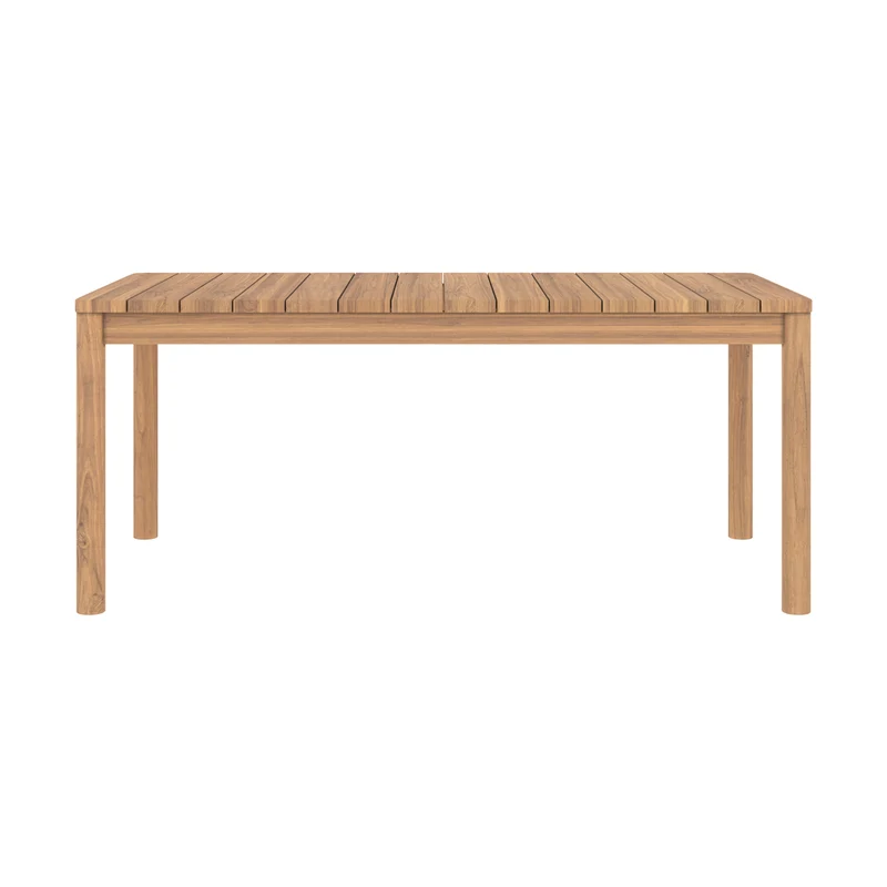 Table de jardin extensible Kora en bois de teck 6 à 8 personnes