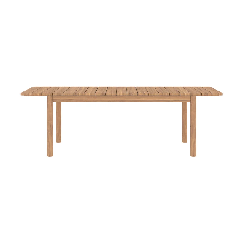 Table de jardin extensible Kora en bois de teck 6 à 8 personnes