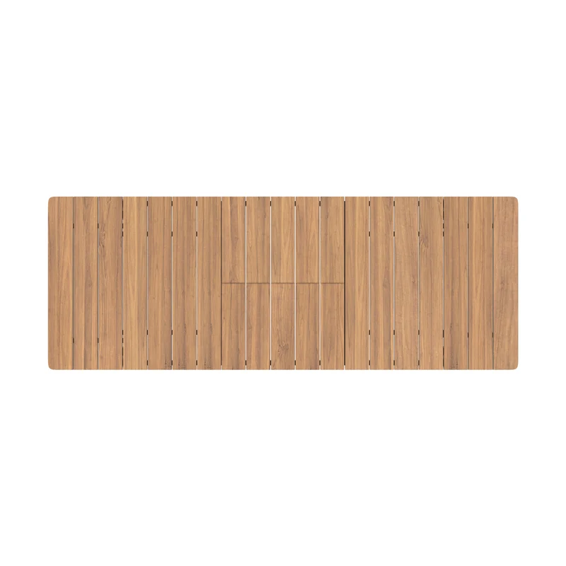 Table de jardin extensible Kora en bois de teck 6 à 8 personnes