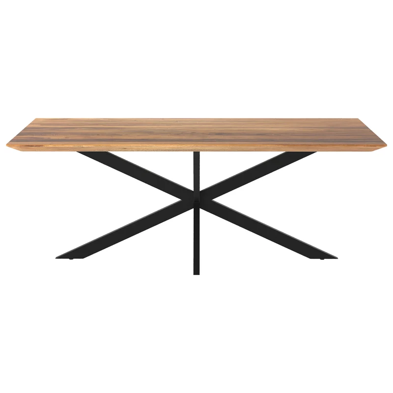 Table rectangulaire Sudirman 8 personnes en bois et métal 220 cm
