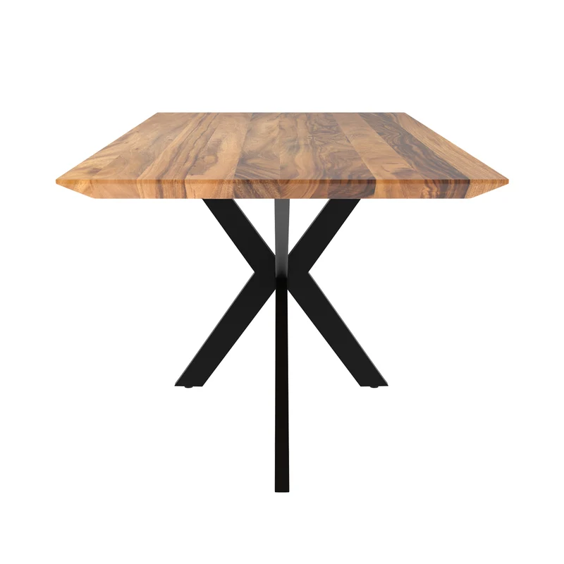 Table rectangulaire Sudirman 8 personnes en bois et métal 220 cm