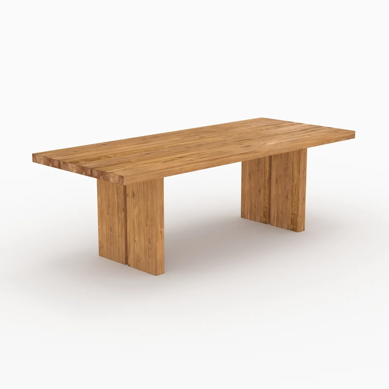 Table de jardin rectangulaire Siam en bois de teck 10 personnes
