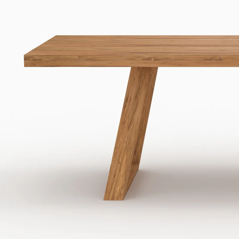 Table de jardin rectangulaire Luma en bois de teck 10 personnes