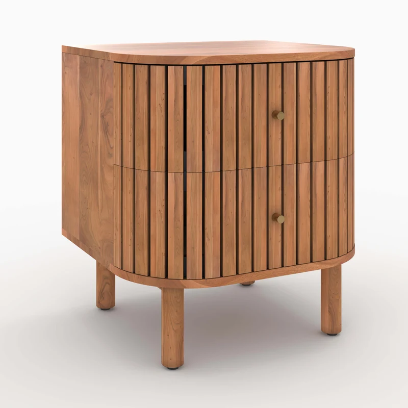 Table de chevet Paola en bois d'acacia