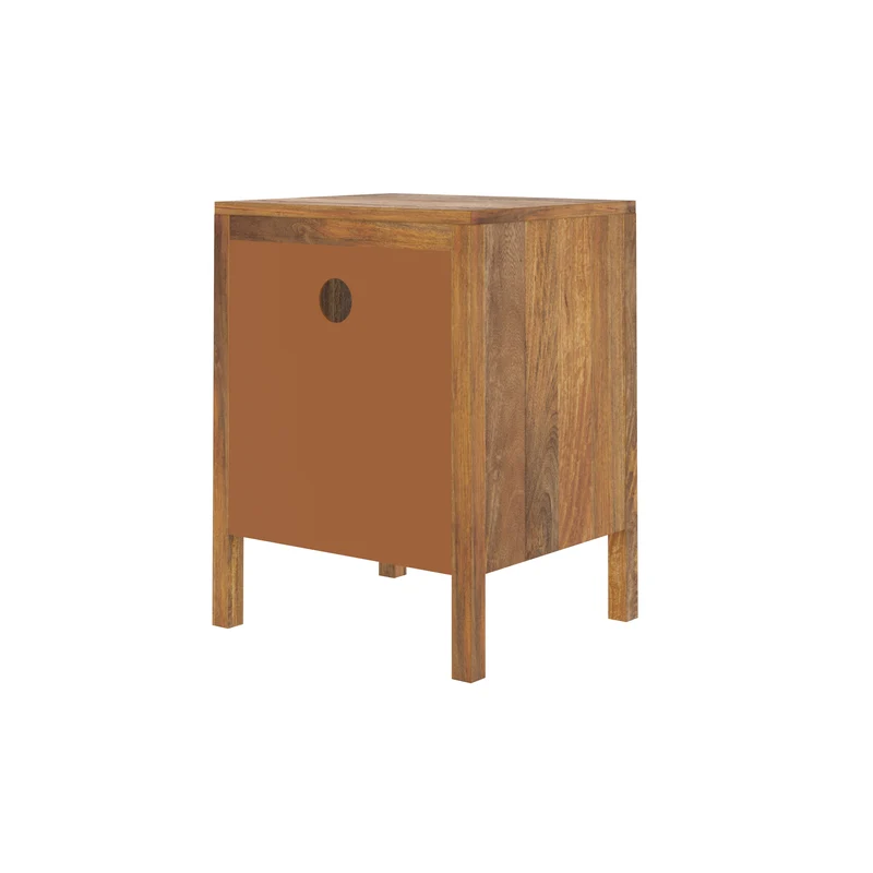 Table de chevet en cannage Tiki