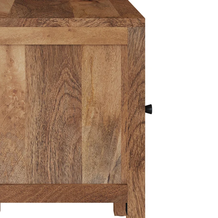 Table de chevet ajourée Jaya en bois de manguier