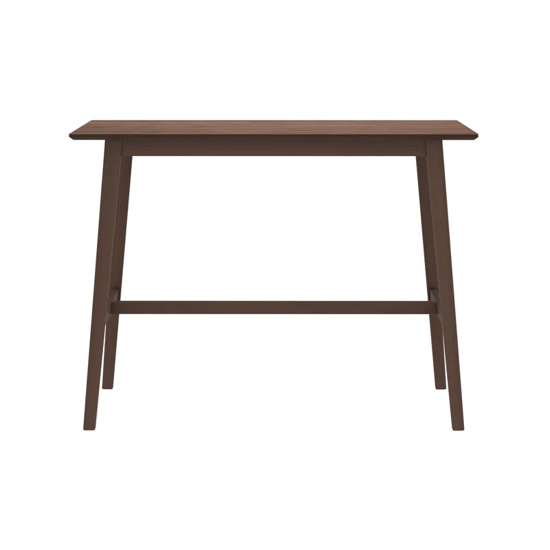 Table de bar rectangulaire Buvette 4 personnes en bois foncé 120 cm