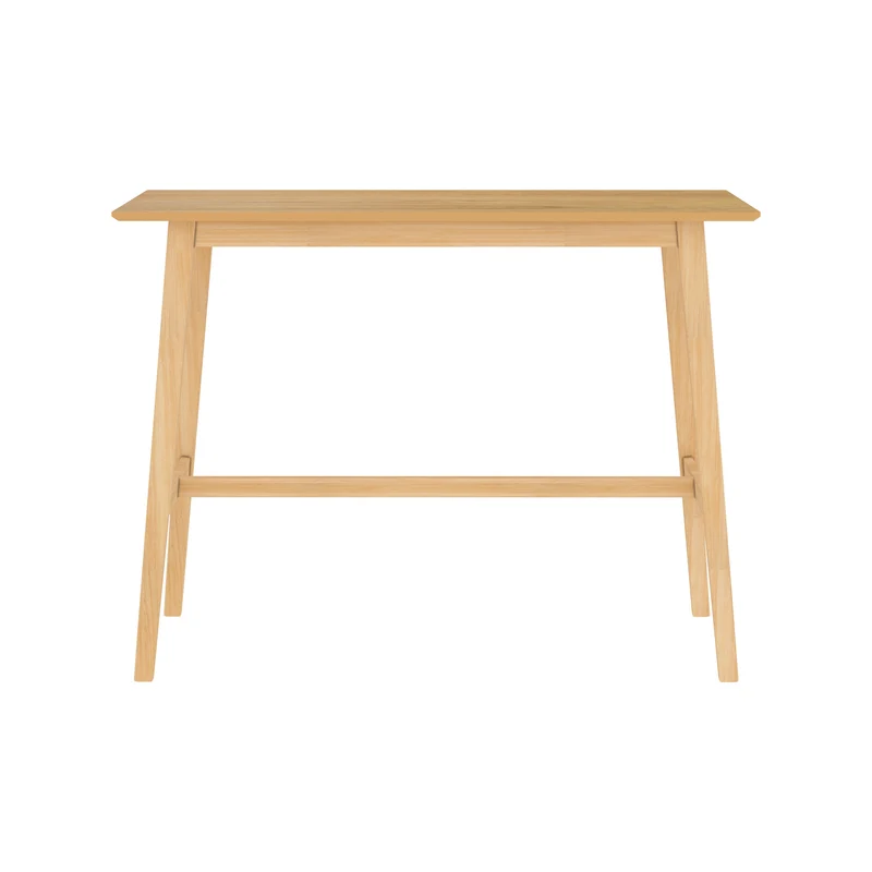 Table de bar rectangulaire Buvette 4 personnes en bois clair 120 cm
