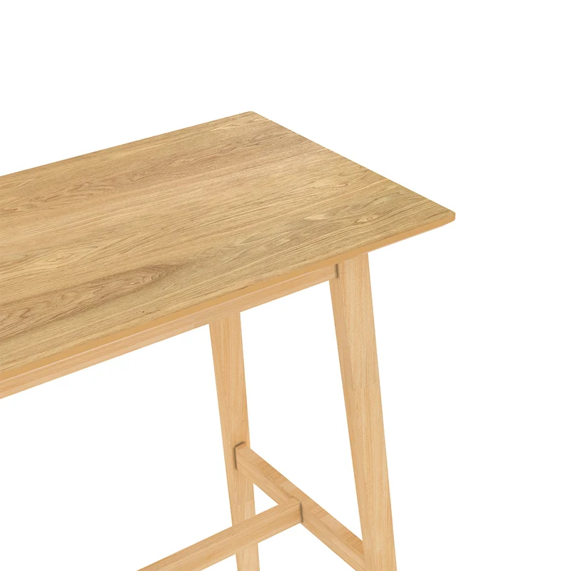 Table de bar rectangulaire Buvette 4 personnes en bois clair 120 cm