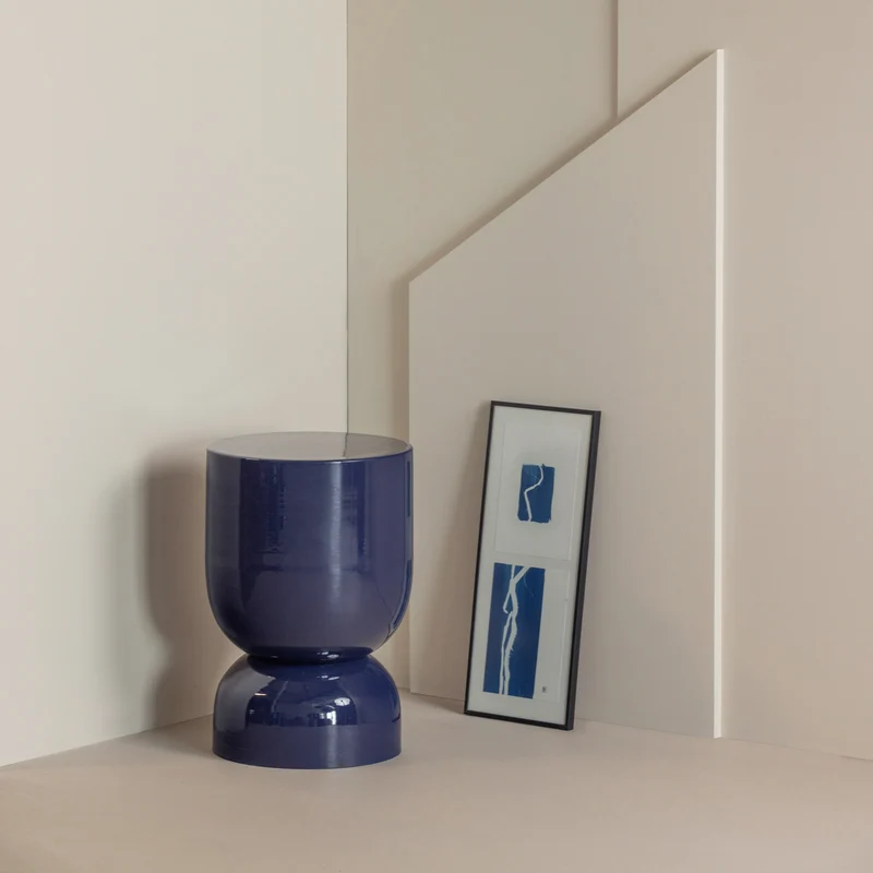 Hekla bijzettafel metaal donkerblauw