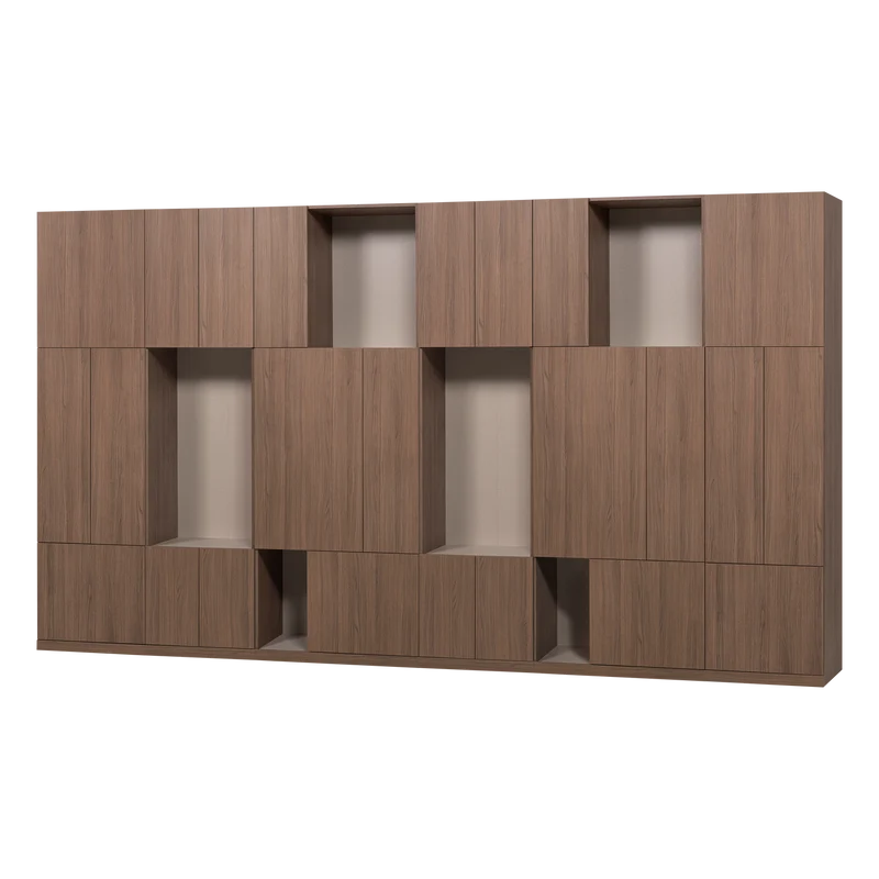 Build wandkast combinatie 376 cm eiken decor bruin