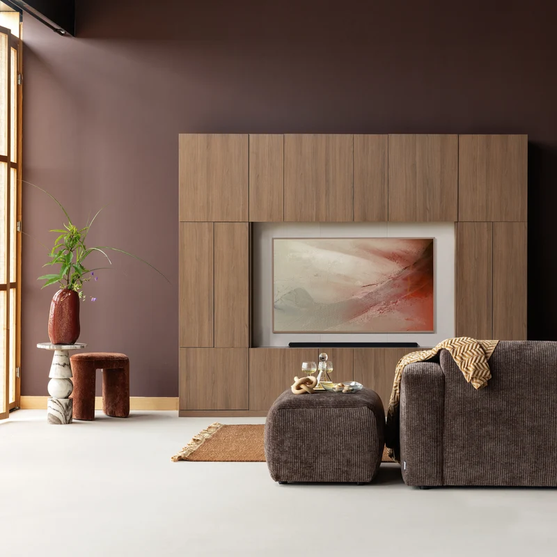 Build tv opbergkast 160 cm eiken fineer bruin