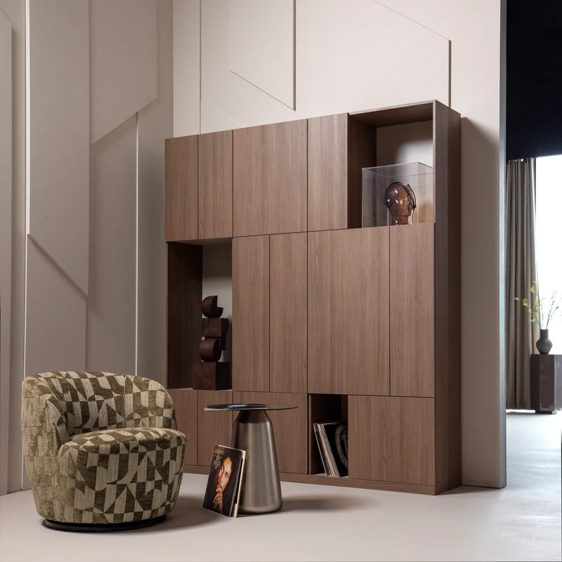 Build wandkast combinatie 188 cm eiken decor bruin