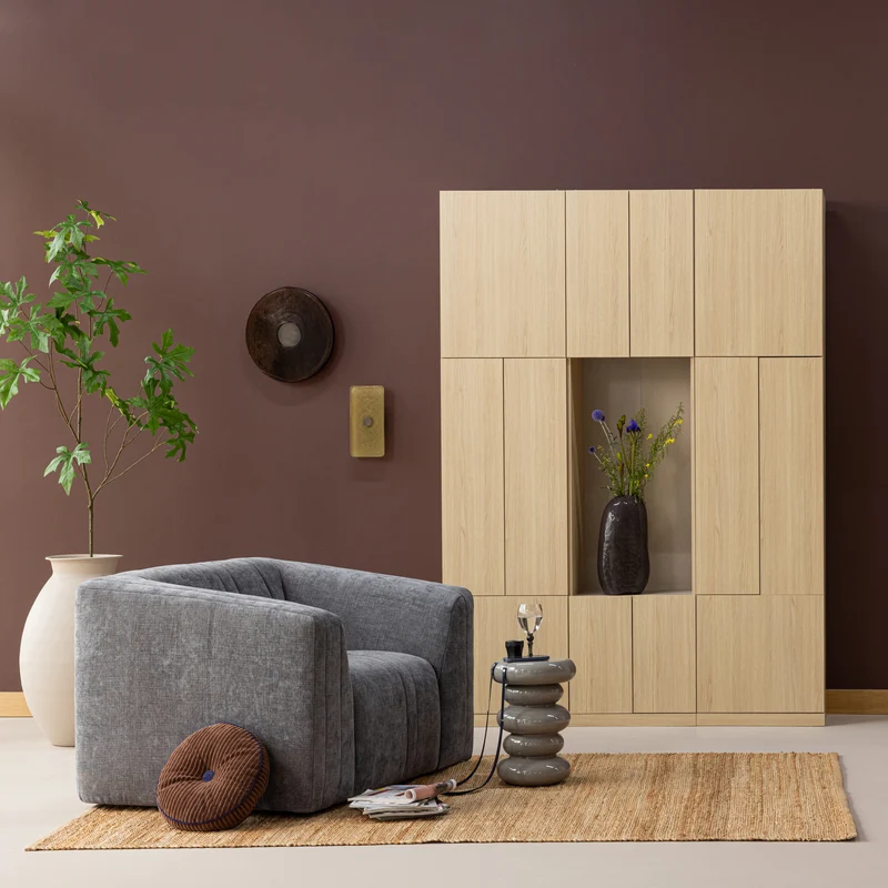 Build wandkast combinatie 162 cm eiken decor naturel