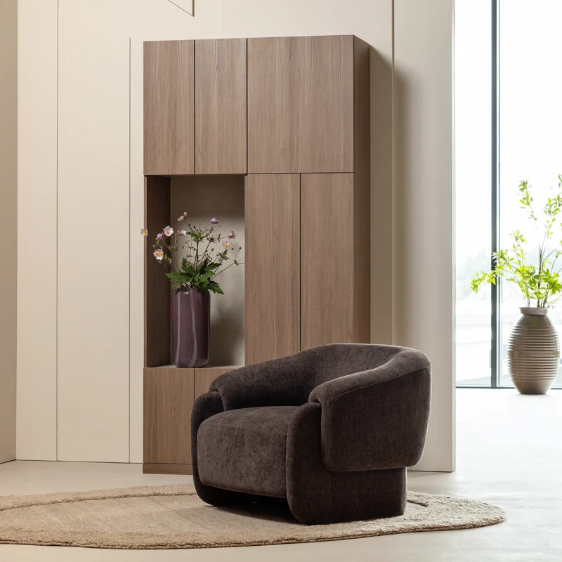 Build wandkast combinatie 108 cm eiken decor bruin