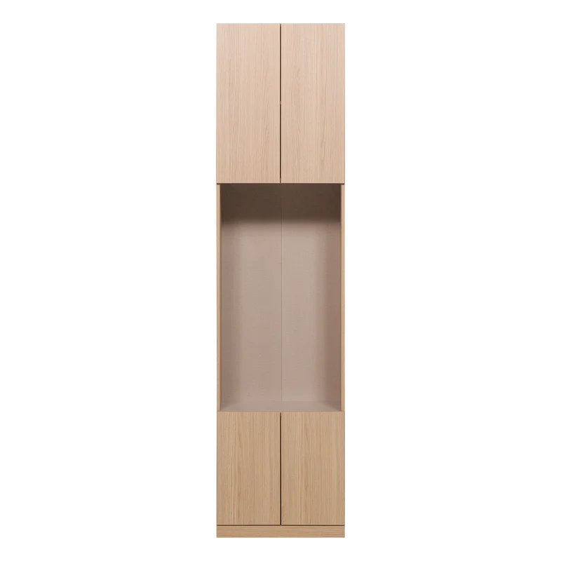 Build smalle half open opbergkast eiken fineer naturel