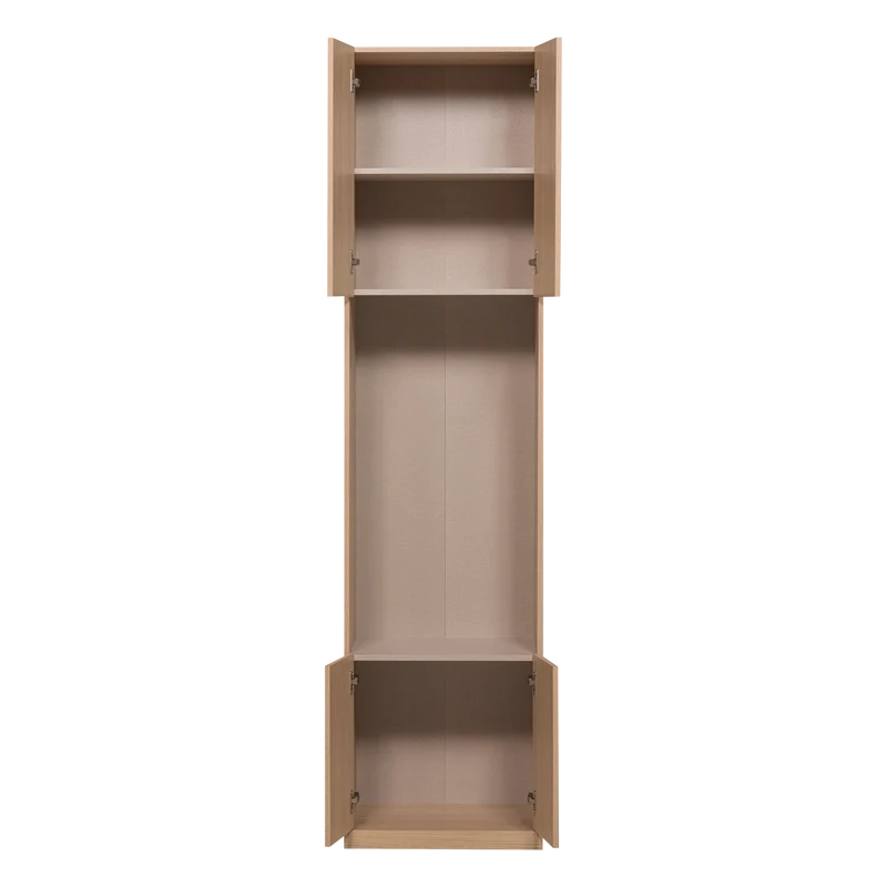 Build smalle half open opbergkast eiken fineer naturel