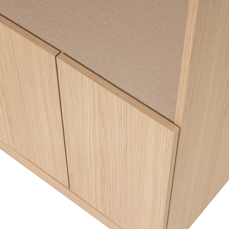 Build smalle half open opbergkast eiken fineer naturel