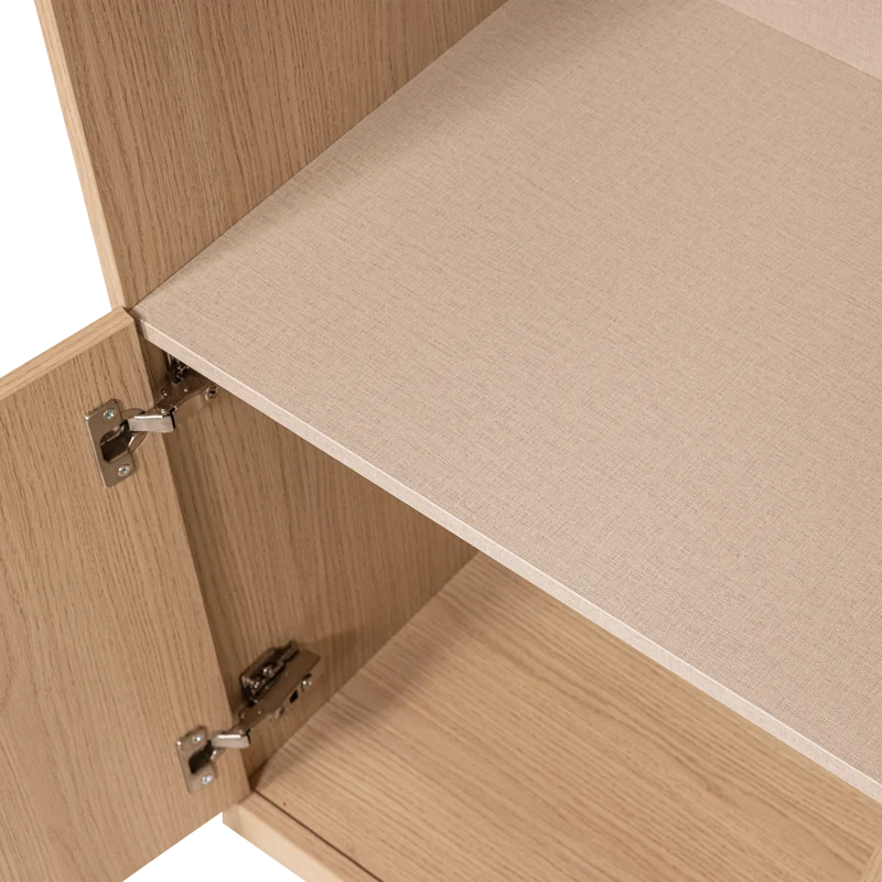 Build smalle half open opbergkast eiken fineer naturel