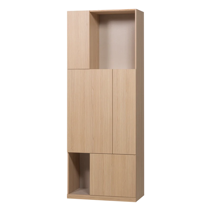 Build opbergkast 80 cm eiken fineer naturel
