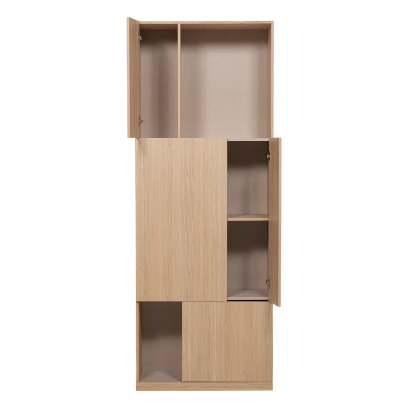Build opbergkast 80 cm eiken fineer naturel