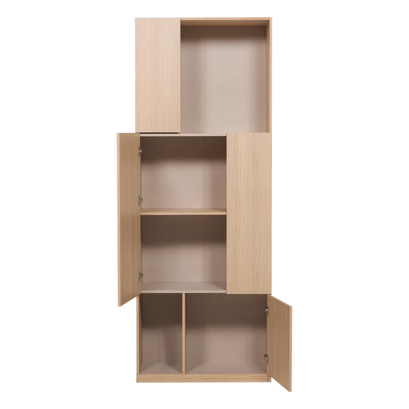 Build opbergkast 80 cm eiken fineer naturel