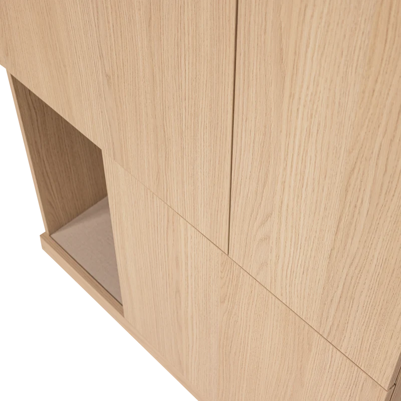 Build opbergkast 80 cm eiken fineer naturel