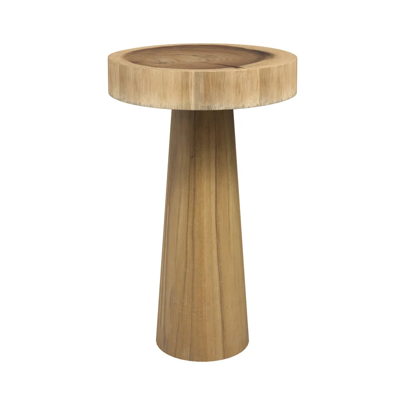 Table d'appoint Janah en bois naturel D35 cm