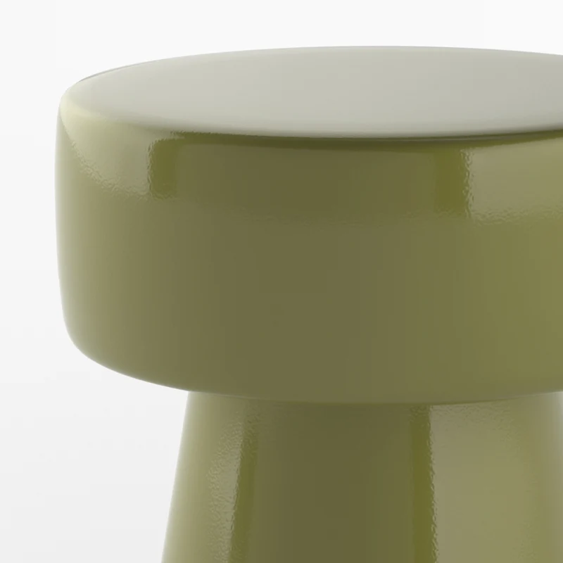 Table d'appoint Athéna en métal vert D30 cm