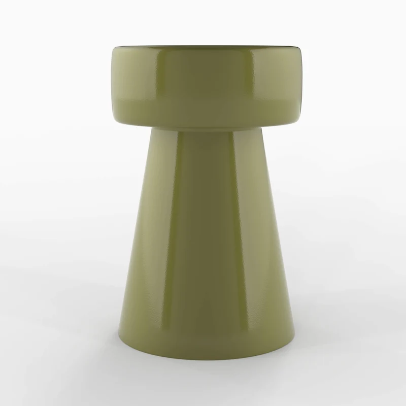 Table d'appoint Athéna en métal vert D30 cm
