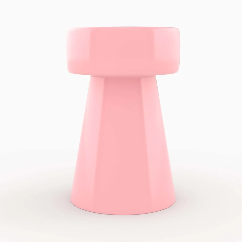 Table d'appoint Athéna en métal rose D30 cm